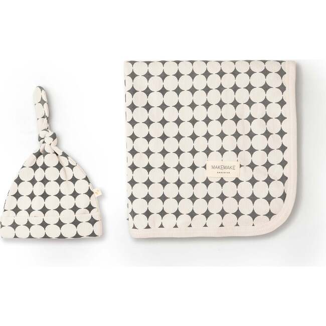 Organic Swaddle Blanket & Hat Set, Mod Dots - Swaddles - 2