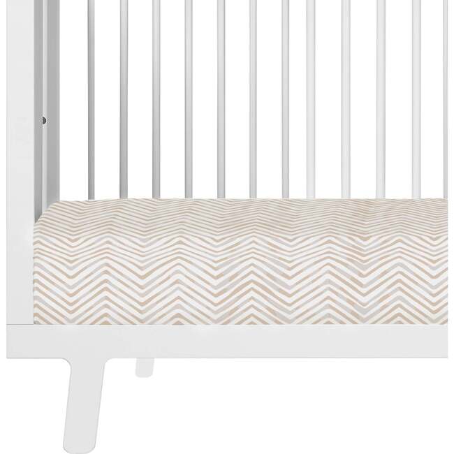 Organic Crib Sheet, Herringbone - Crib Sheets - 1
