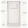 Organic Crib Sheet, Beige Stripes - Crib Sheets - 3