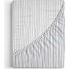 Organic Crib Sheet, Cobi Blue Stripes - Crib Sheets - 3