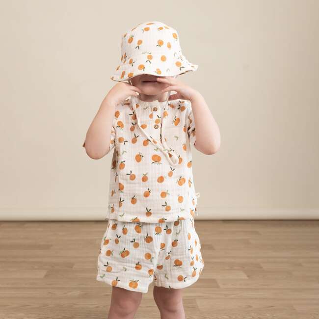 Organic Raglan Shirt & Shorts Set, Mandarin - Mixed Apparel Set - 2