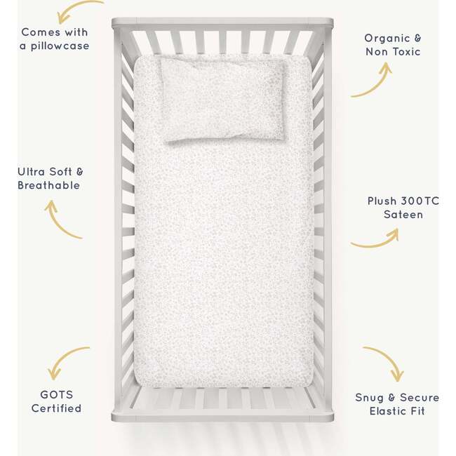 Organic Crib Sheet, Gardenia - Crib Sheets - 3