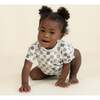 Organic Short Sleeve Bubble Romper, Chequered - Rompers - 2