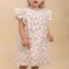 Organic Short Sleeve Flutter Dress, Petit Floral - Dresses - 2