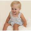 Organic Scalloped Top & Bloomers Set, Blue Vines - Mixed Apparel Set - 2