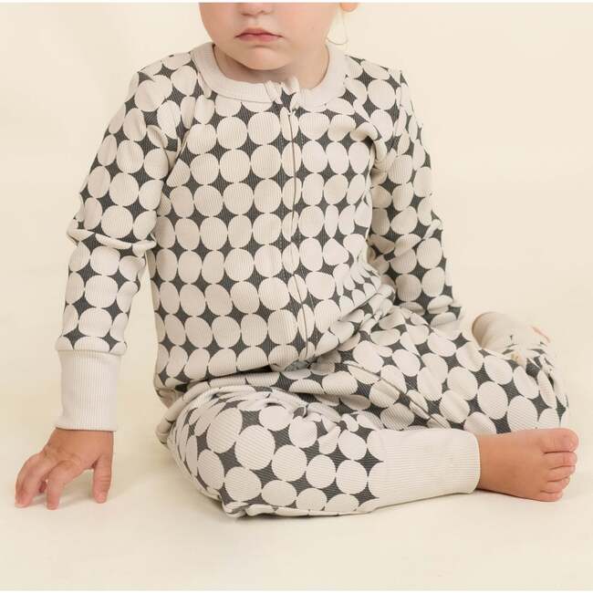 Organic 2-Way Zip Romper, Mod Dots - Rompers - 2