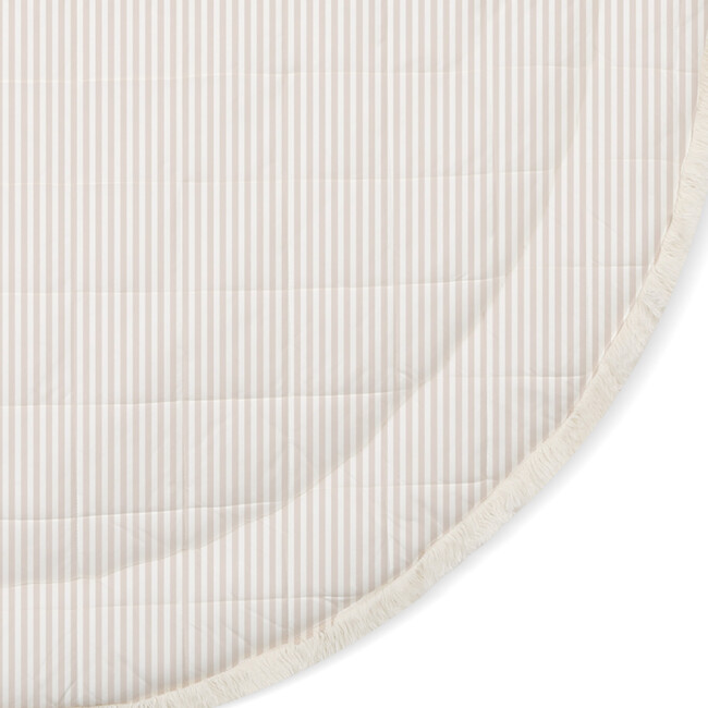 Organic Baby Play Mat, Beige Stripes - Playmats - 3