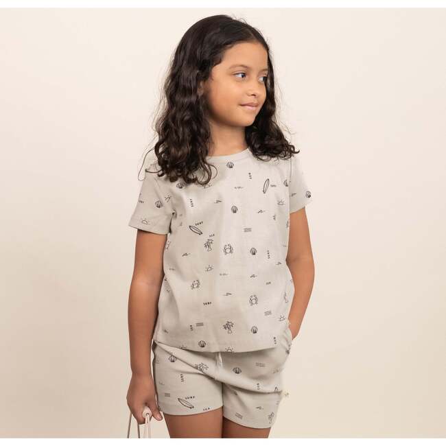 Organic Tee & Shorts Set, Surf - Mixed Apparel Set - 2