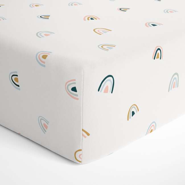 Organic Crib Sheet, Over The Rainbow - Crib Sheets - 4
