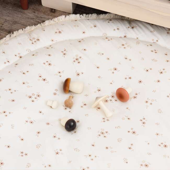 Organic Cotton Quilted Play Mat, Bloom - Playmats - 3