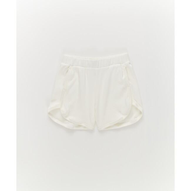 Girls Rib Shorts in White