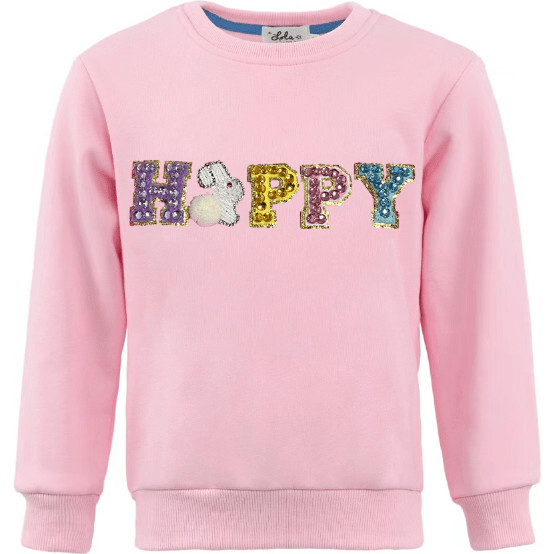 Happy Bunny Crystal Sweatshirt Pink