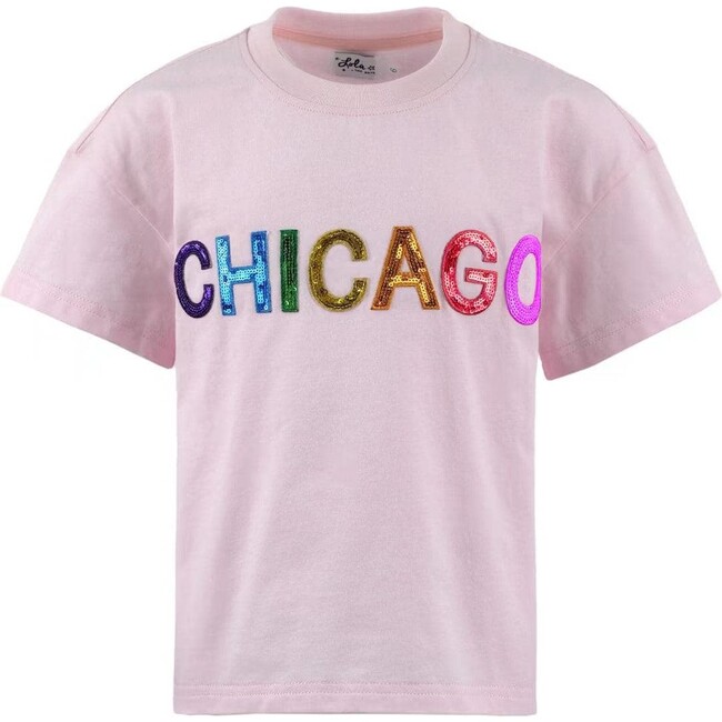 Women's Sequin Chicago T-shirt Pink