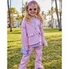Women’s Feather Trims Suit Lavender - One Pieces - 2