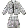 Women's Shimmer Sequin Houndstooth Set - Mixed Apparel Set - 1 - thumbnail
