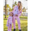 Women’s Feather Trims Suit Lavender - One Pieces - 6