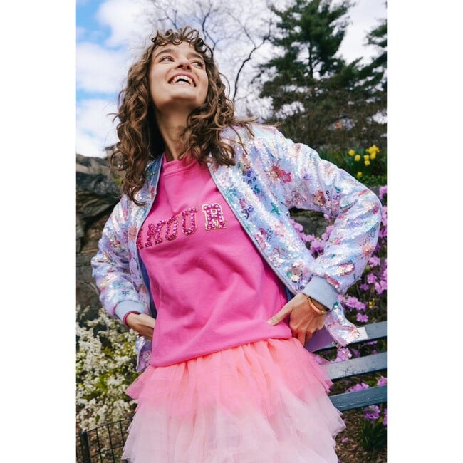 Women's Hot Pink Amour Pearl Sweatshirt - Sweatshirts - 2