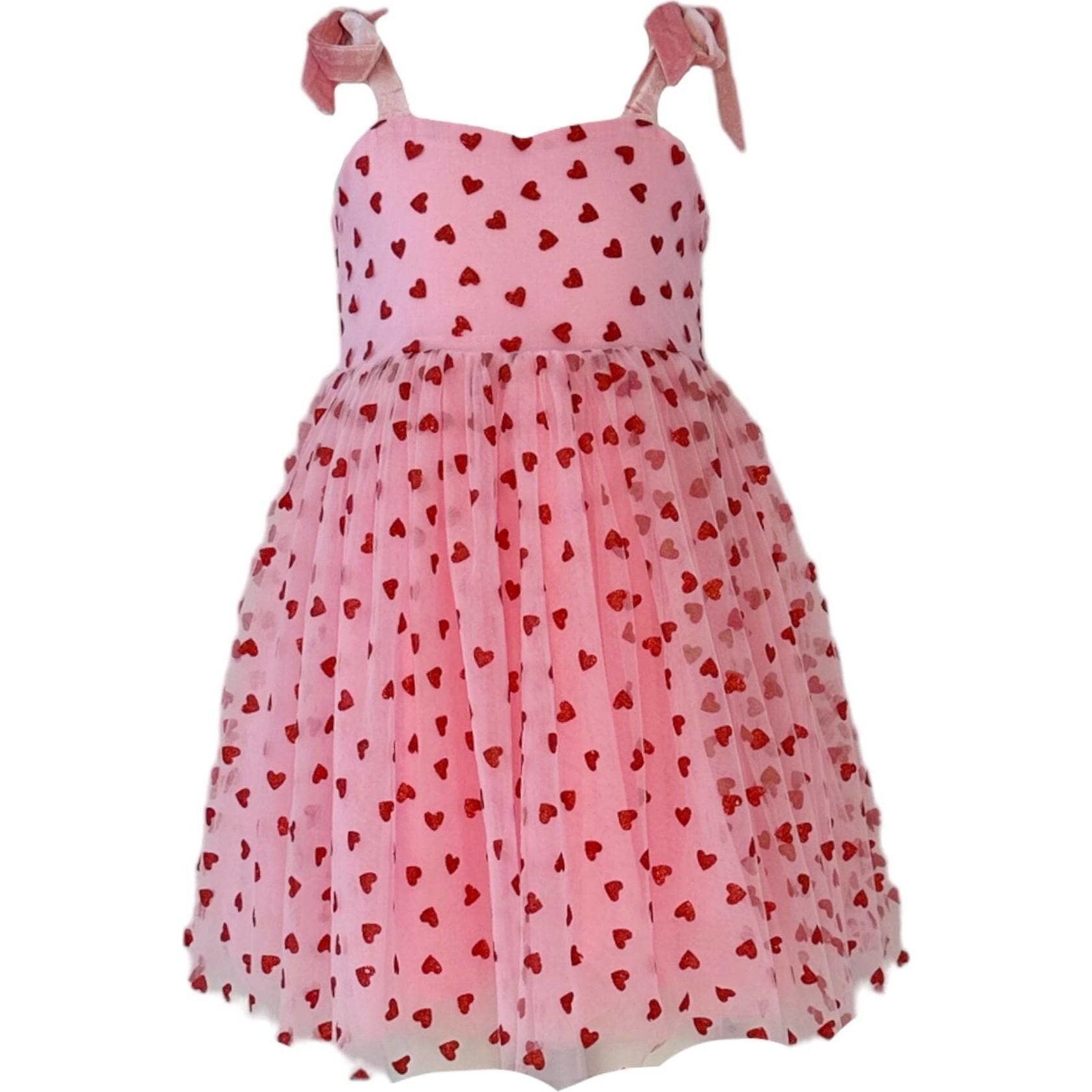 Women's Pink Hearts Tank Dress - Dresses - 1
