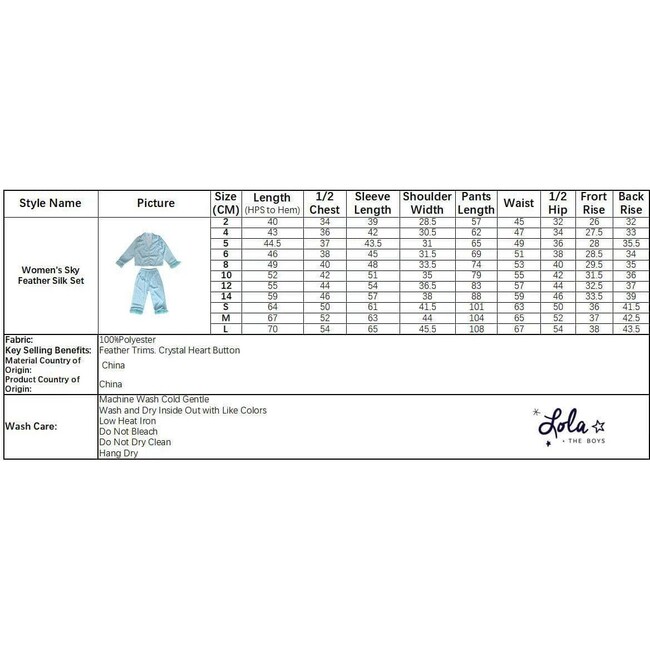 Women's Sky Feather Silky Set - Mixed Apparel Set - 3