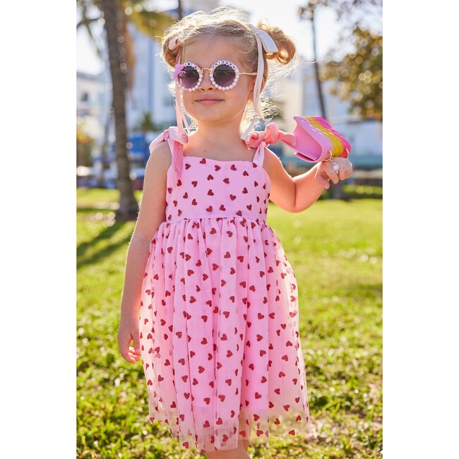 Women's Pink Hearts Tank Dress - Dresses - 3