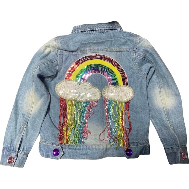 Womens Crystal Rain Denim Jacket