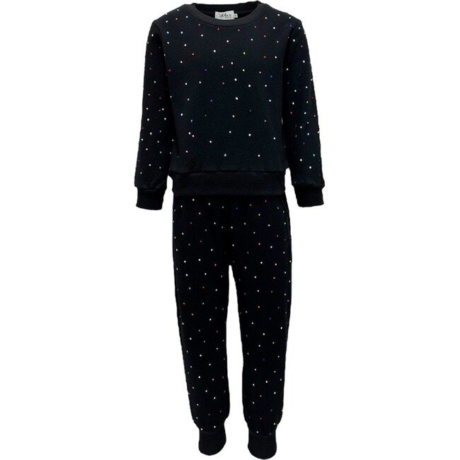 Women's Rainbow Sparkle Track Set Black
