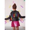 Women's Crystal Rainbow Rain Leather Jacket - Jackets - 2