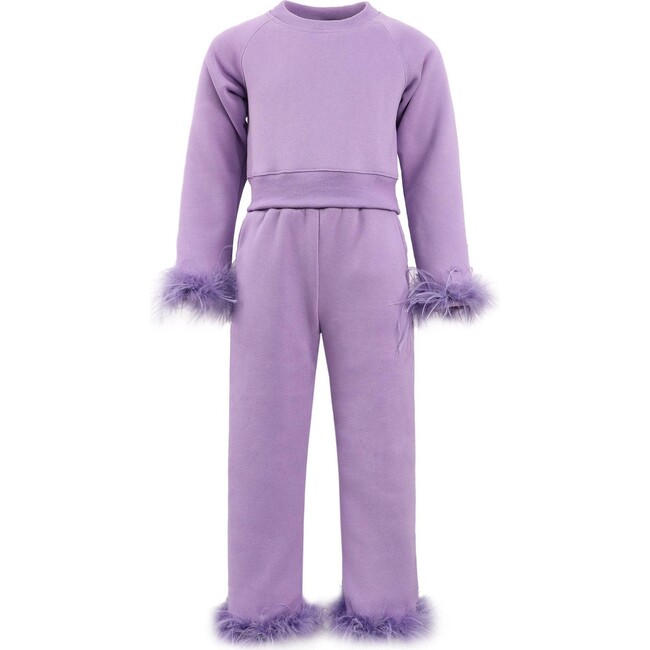 Women's Lavender Feather Athletic Set