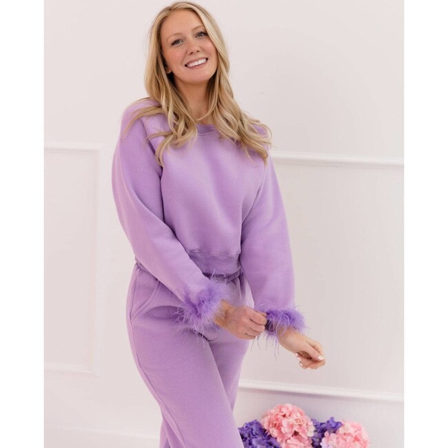 Women's Lavender Feather Athletic Set - Mixed Apparel Set - 2