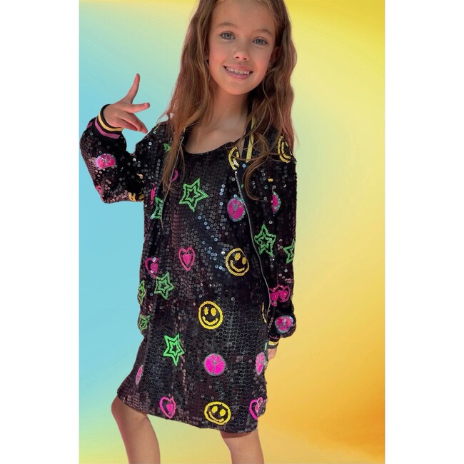 Womens Peace and Love Sequin Bomber - Jackets - 4