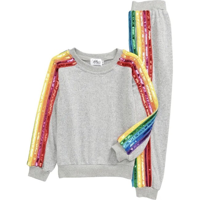 Women's Sequin Rainbow Tracksuit Set