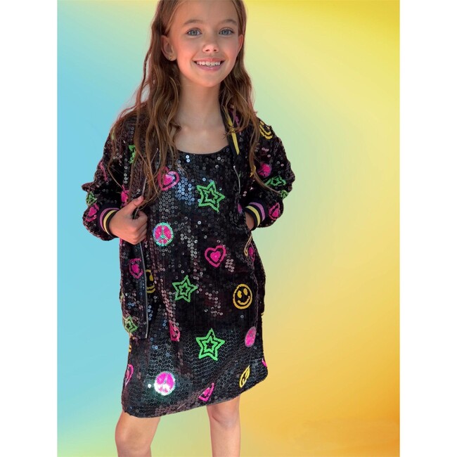 Womens Peace and Love Sequin Bomber - Jackets - 6