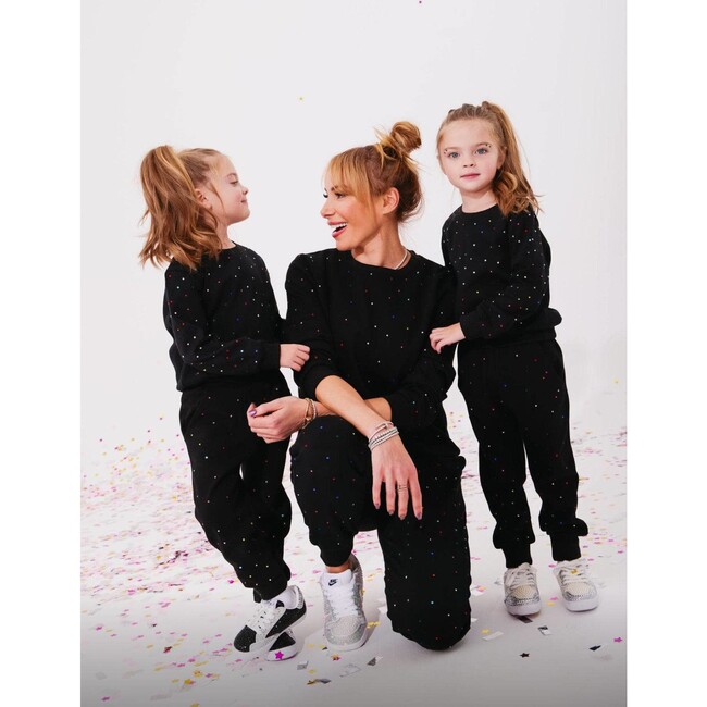 Women's Rainbow Sparkle Track Set Black - Mixed Apparel Set - 6