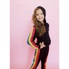 Women's Sequin Rainbow Hoodie Track Set - Mixed Apparel Set - 2