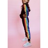 Women's Sequin Rainbow Hoodie Track Set - Mixed Apparel Set - 3