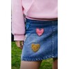 Women's Sparkle Heart Denim Skirt - Skirts - 2