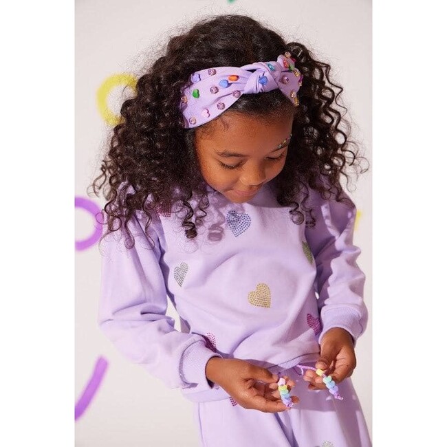 Lavender Crystal Hearts Set - Mixed Apparel Set - 4