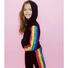 Women's Sequin Rainbow Hoodie Track Set - Mixed Apparel Set - 4