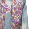Women's Neon Angel Wings Denim Jacket Rainbow - Jackets - 3