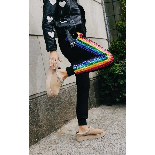 Women's Sequin Rainbow Hoodie Track Set - Mixed Apparel Set - 5
