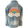 Womens Rainbow Pearl Denim Jacket - Jackets - 1 - thumbnail