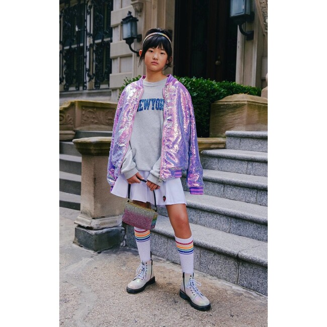 Women's Lavender Haze Sequin Bomber - Jackets - 4