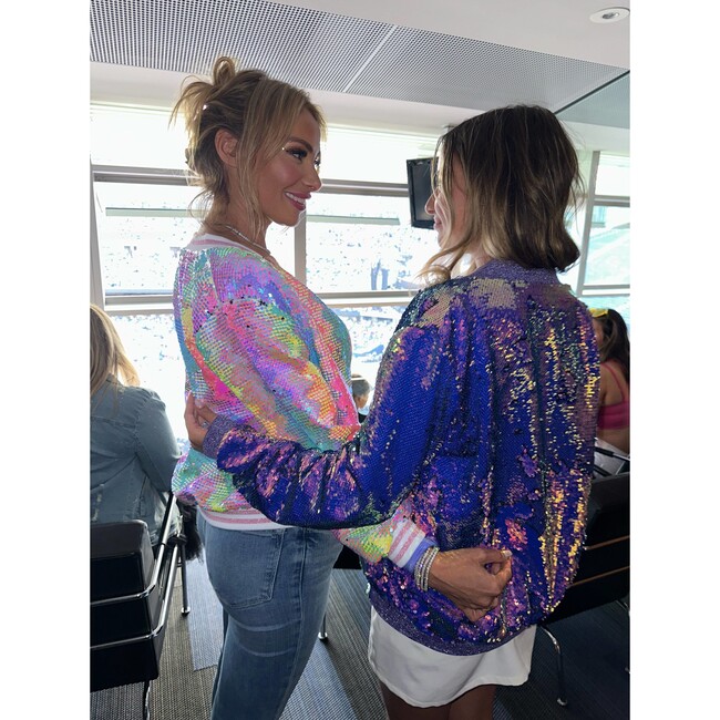 Women's Magic Mermaid Sequin Bomber Purple - Jackets - 2