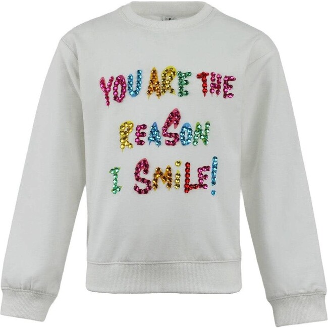 Women’s White You are The Reason I Smile Sweatshirt