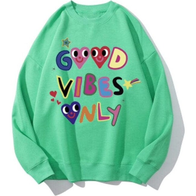 Women's Good Vibes Only Sweatshirt Green