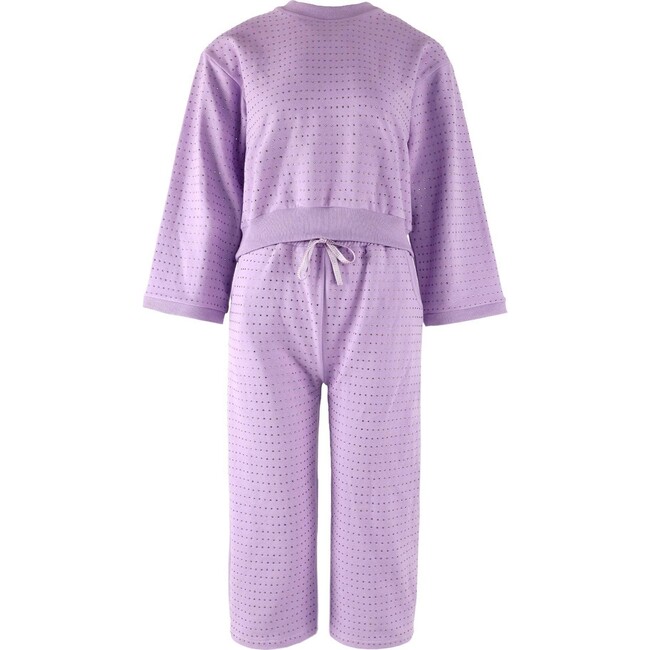Women's Lavender Crystal Set