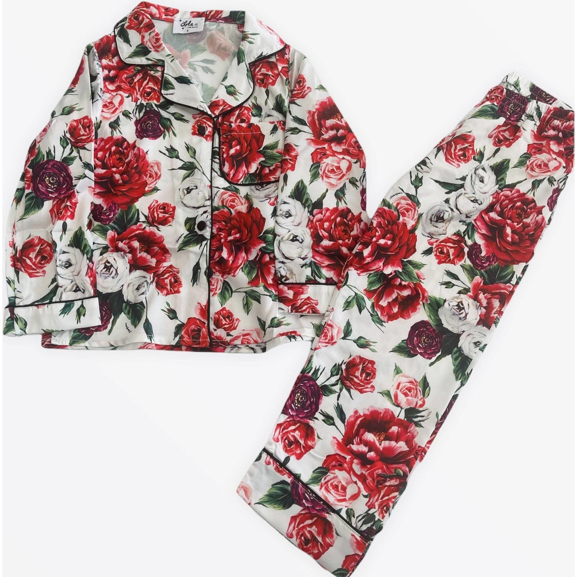 Women’s Rose Garden Silky Set - Mixed Apparel Set - 1