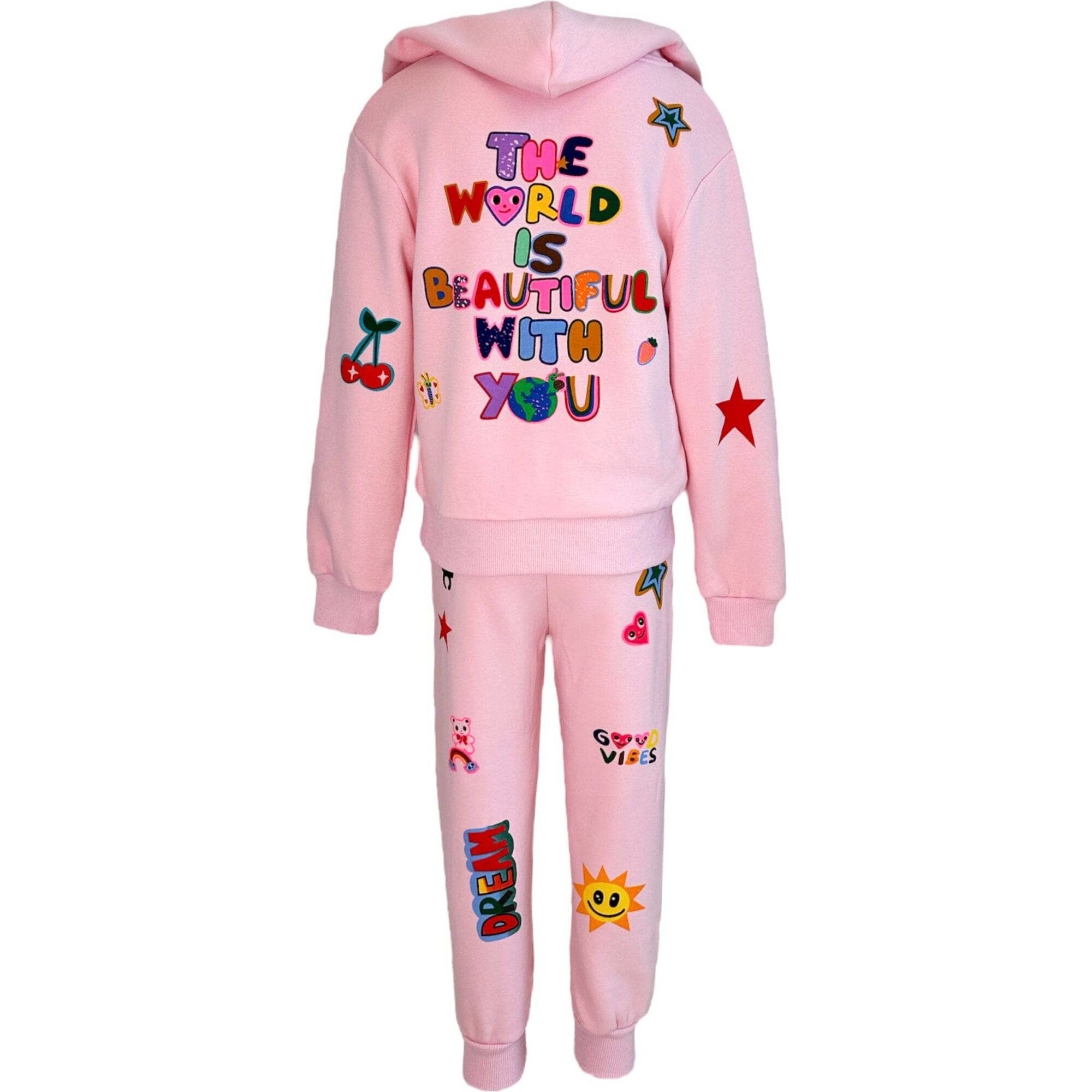 Women's Doodle Art Set Pink Pink - Mixed Apparel Set - 1