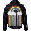 Women's Crystal Rain Leather Jacket - Jackets - 1 - thumbnail