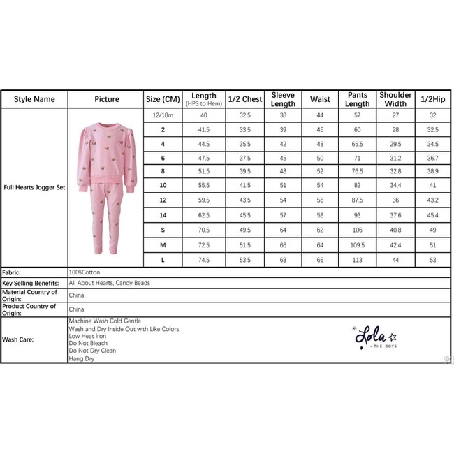 Women's Embroidered Heart All Over Set Pink - Mixed Apparel Set - 6